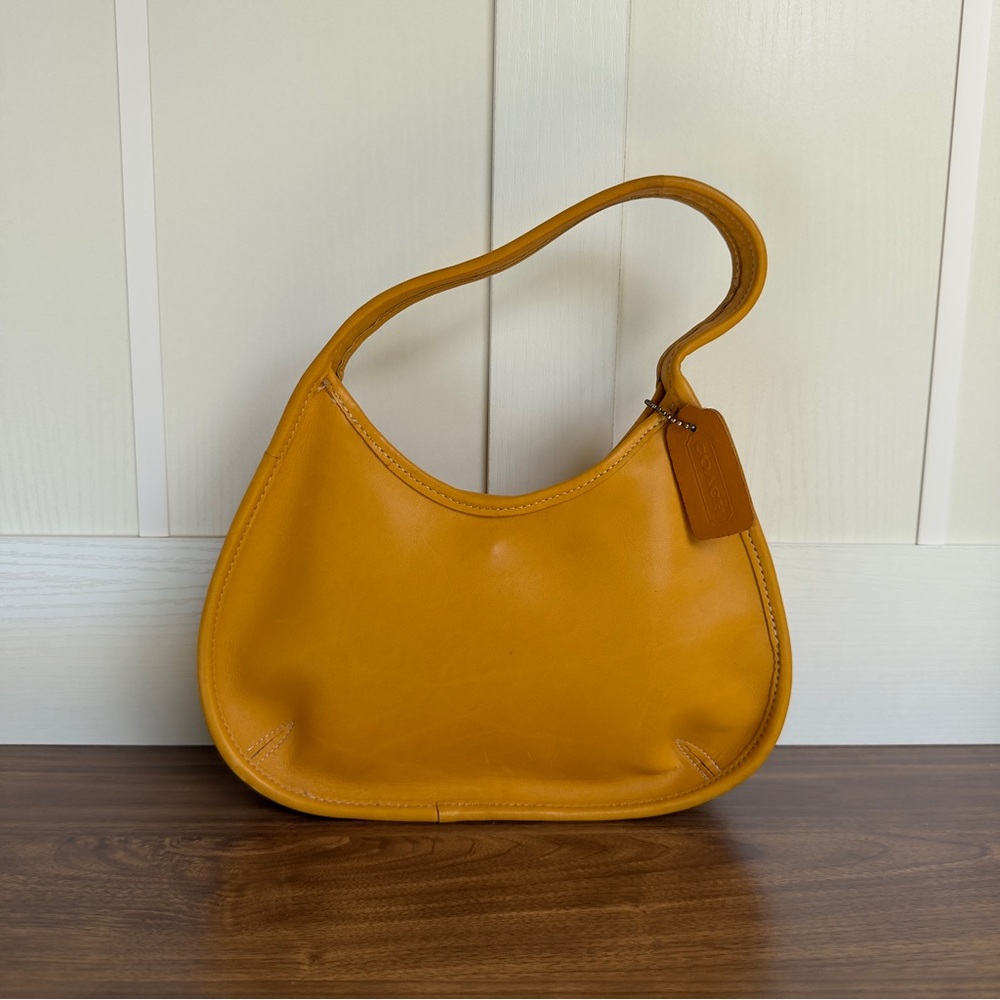 Mustard Yellow Leather Shoulder Bag